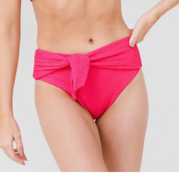 Nwt Agua Bendita Women's Isabella Bikini Bottom In Pink